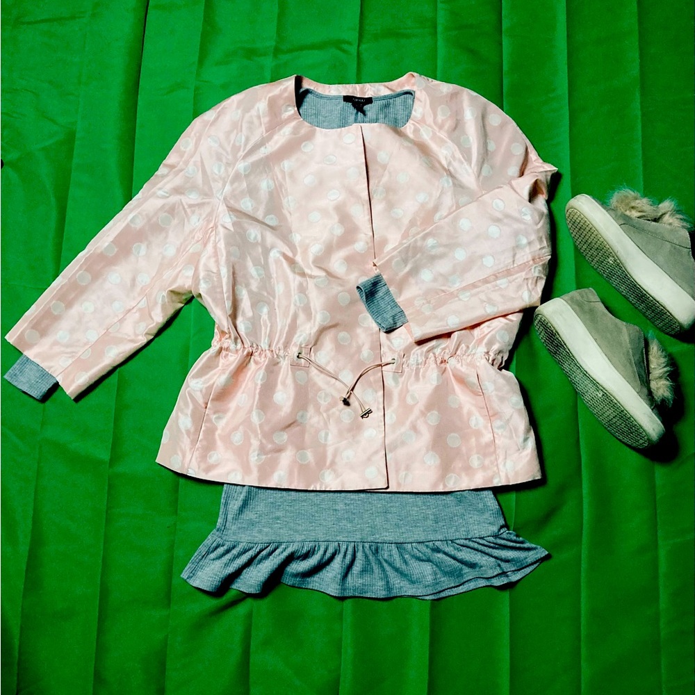 Anne Klein Blush Polka Dot Jacket